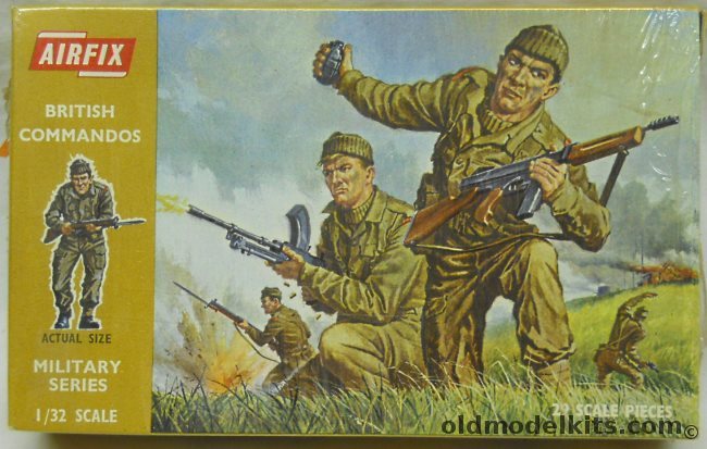 Airfix 1/32 British Commandos Military Series Figures, 1736 plastic model kit